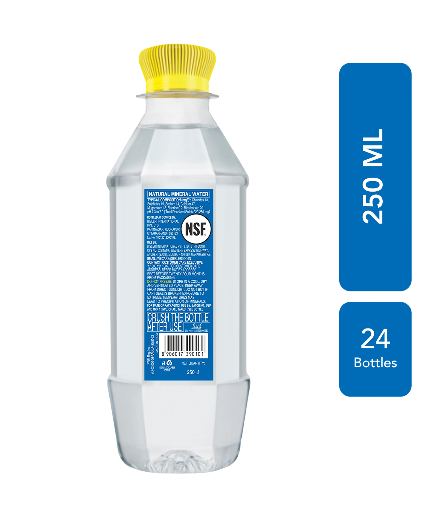 Label on Vedica 250 ML Himalayan Spring Water